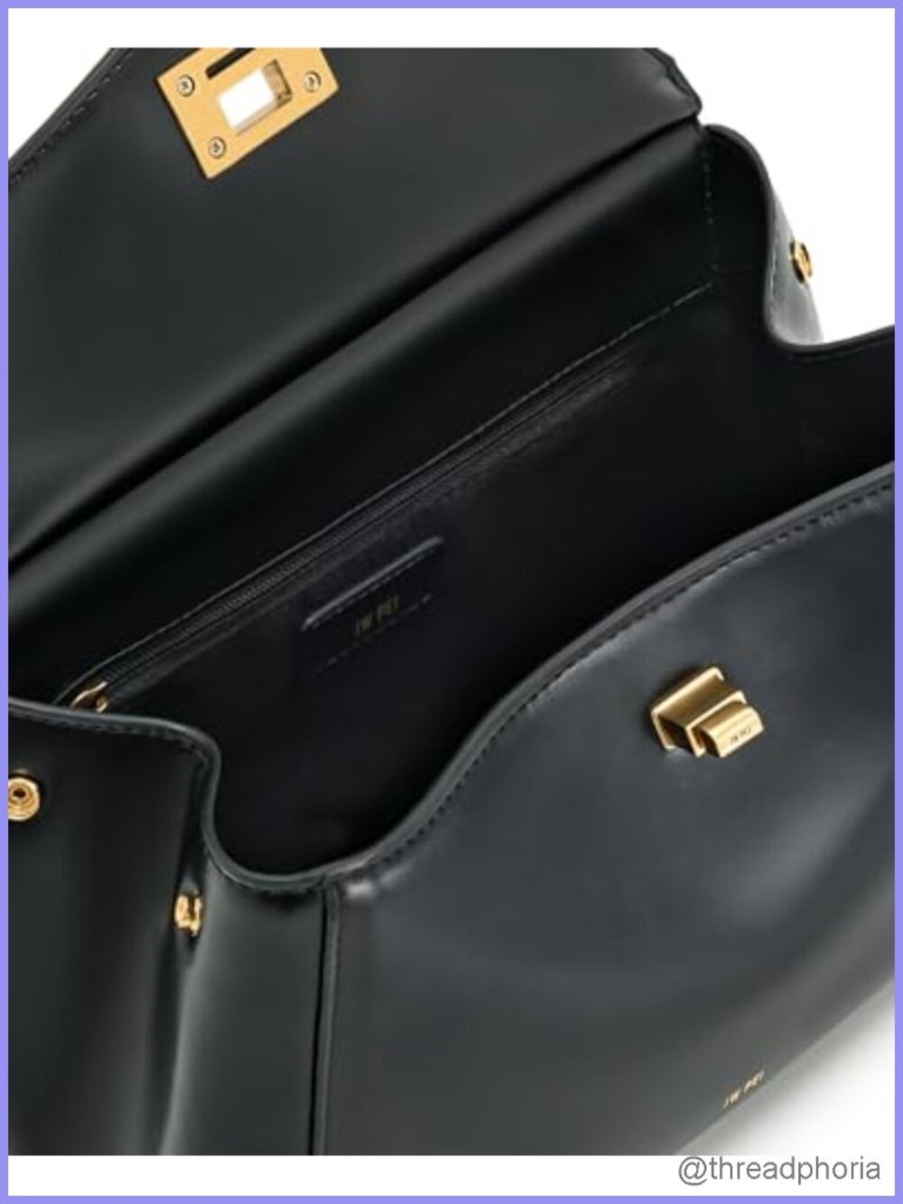 JW PEI Lucia Vegan Leather Top-Handle Handbag Gold Hardware Detachable Strap - Picture 5 of 6